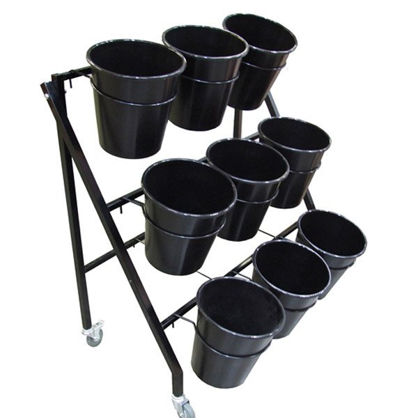 Mobile 9 Buckets Flower Stand - Retail Associates